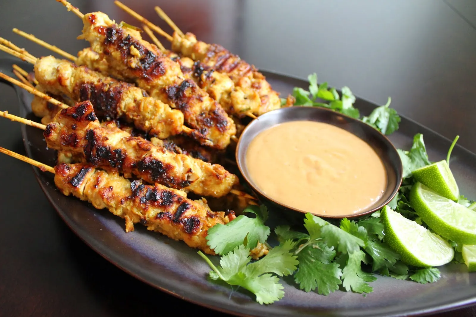 Six Satay Of Chicken, Beef Or Pork 1 Six Satay Of Chicken, Beef Or Pork